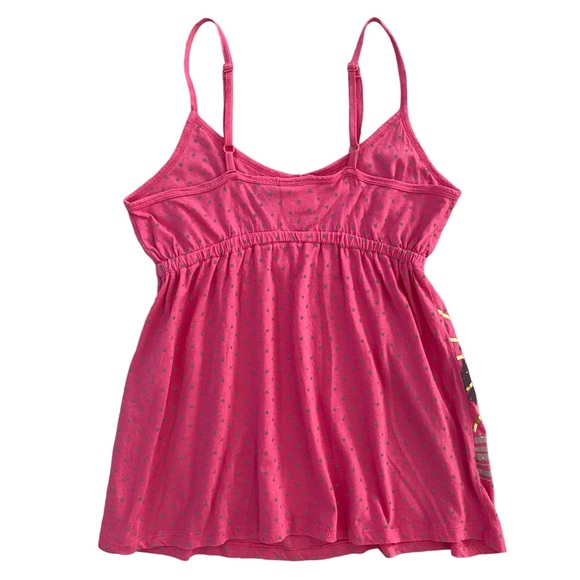 O'Neill Surfer Girl Sleeveless Polkadot Babydoll Pink Cami Tank Top Girl Size L - Picture 2 of 12